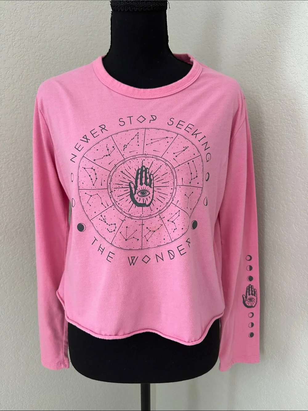Grayson Threads Pink Long Sleeve Mystical Graphic Tee